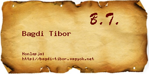 Bagdi Tibor névjegykártya