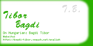 tibor bagdi business card